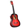 Melodic 34inch Kids Acoustic Guitar 6 Strings Tuner Cutaway Wooden Kids Gift Red