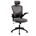 Advwin Mesh Office Chair Ergonomic Executive Seat with High Back Headrest Grey
