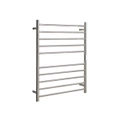 HOTWIRE Hotwire Heated Towel Rail - Round Bar (H900mmxW700mm) with Timer - Brushed Finish