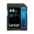 Lexar Professional 800x SDXC 64GB - 120MB/s V30 UHS-I U3 Memory Card