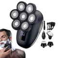 Detachable Electric Head Shaver for Men IPX7 Water-resistant Razor 5 in 1 7D Blade Shaver Head Replacement