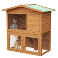 Advwin Rabbit Hutch Bunny House Chicken Coop Run Cage w/Ramp 94*60*98cm