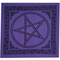 Pentacle Purple Cotton Altar Scarf ALT05