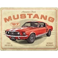 Large Ford Mustang -Red 1967 GT Raised Embossed Man Cave Tin Sign 30 x 40cm