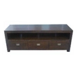 MF Solid Oak Timber 3-Drawer Entertainment Unit