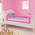 Toddler Safety Bed Rail 2 pcs Pink 150x42 cm vidaXL