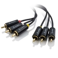 Alogic 3RCA-3RCA-01 1m 3 RCA to RCA 3 Composite Cable - Male to Male Premium Series