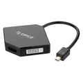 Orico DMP-HDV3-BK 0.25m 3-In-1 Mini DisplayPort to HDMI/DVI/VGA Adapter 1920x1080@60Hz Black