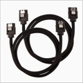 Corsair CC-8900252 Premium Sleeved SATA 6Gbps 60cm Cable Black
