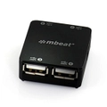 mbeat USB-UPH110K 4 Port USB 2.0 Hub USB 2.0 Plug and Play/ High Speed for Notbook/PC/MAC