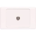 Dynalink F Type Antenna Aerial Single Outlet Wallplate with Two Facia Clip