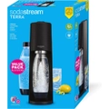 Sodastream Terra Value Pack Sparkling Water Maker with 2 x 1L Dishwasher Safe Cast Bottles and 1 x Quick Connect CO2 Cylinder - Matt Black