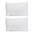 2x Jason Commercial Crisp Easy Care Bedroom Pillow Case with Cuff 48x73cm White
