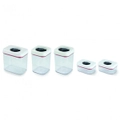 5pc Zyliss Twist & Seal Food Container Storage Organiser Set w/ Lid Clear/White