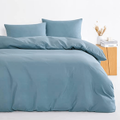 Ultra Soft Microfiber Doona Cover Bedding Set 1000TC - Steel Blue