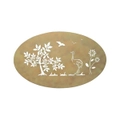Willow & Silk 90cm Oval Emu/Animal/Nature Hanging Wall Art Indoor/Home Decor
