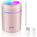 Electric Air Diffuser Aroma Oil Humidifier USB Night Light Up Home Relax Defuser PINK