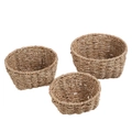 Amalfi Woven Seagrass Basket Set of 3 Plant Pot Baskets Laundry Storage Hamper