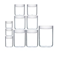 10pc ClickClack Pantry Plastic Round Container Set with 600ml/1/1.6/2.3/3.2/4L