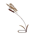 Willow & Silk Rustic 108cm Metal Flying Butterfly Garden Figurine/Stake/Decor