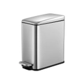 Small Garbage Can Rubbish Pedal Bin Recycling Trash Waste Stainless Steel Rectangular Trashcan Soft Closing Kitchen House Indoor 5L