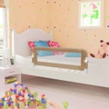 Toddler Safety Bed Rail Taupe 102x42 cm Polyester vidaXL