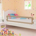 Toddler Safety Bed Rail Taupe 180x42 cm Polyester vidaXL