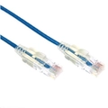 Dynamix PLSE-C6-1 Cat6A 10G Blue Ultra-Slim Component Level UTP Patch Lead (30AWG) with RJ45 Unshielded 50 Gold Plated Connectors. Supports PoE IEEE 802.3af (15.4W) at (30W) bt (60W) [PLSE-C6-1]