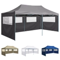 Gazebo Pop up Canopy Tent Outdoor Sun Shelter with 4 Sidewalls Steel vidaXL