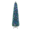 Costway 2.1M Pre Lit Slim Christmas Tree LED Xmas Tree Decoration PVC Home Garden