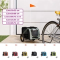 Dog Bike Trailer Pet Stroller Puppy Bike Trailer Oxford Fabric and Iron vidaXL