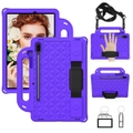 For Samsung Galaxy Tab S8 (2022)/Tab S7 (2020) Case, Armour Cover, Stand & Strap, Purple