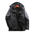 Nevenka Mens Waterproof Ski Jacket Warm Winter Snow Coat Hooded Raincoat-Black