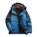 Nevenka Mens Waterproof Ski Jacket Warm Winter Snow Coat Hooded Raincoat-DenimBlue