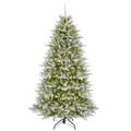 9 Foot Christmas Tree with Lights - Snowy Morgan