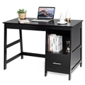 Costway Computer Desk Study Writing Table Workstation w/Drawer Gaming Office Home Black