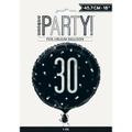 Black 30th - Foil Balloon
