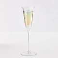 Iridescent Clear Champagne Glass