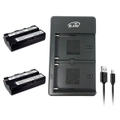 2 Rechargeable Battery and External USB Dual Battery Charger for Sony NP-F330
