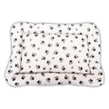 Pet Basic Dog Bed Mattress Paw Print Design Soft Cushion Luxurious - White