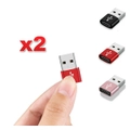 2X USB C Type C Female to USB Type A Male Port Converter Adapter Assorted