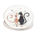 Embossed Cat Couple Fine Bone China Dinner Plates