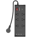 Monster 6 Socket Surge Protection Powerboard with USB-C & USB-A Ports