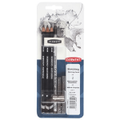 Derwent Graphite Sketching Mixed Media Pencils Set Pack 6 Sharpener Eraser