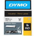 Dymo 1734524 Rhino Industrial Tape Flexible Nylon 24mm Black On White