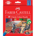 Faber-Castell 48 Pack Classic Coloured Pencils + Sharpener Set