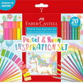 Faber-Castell Pastel Neon Markers Pencils Inspiration Set Box 20pc