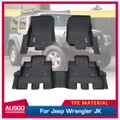5D TPE Door Sill Covered Car Floor Mats for Jeep Wrangler JK Series 4Door 2007-2011