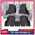 5D TPE Door Sill Covered Car Floor Mats for Jeep Wrangler JL Series 4Door 2018+