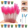 10-500X Disposable Glitter Mascara Wands Lash Brush Eyelash Extensions Makeup